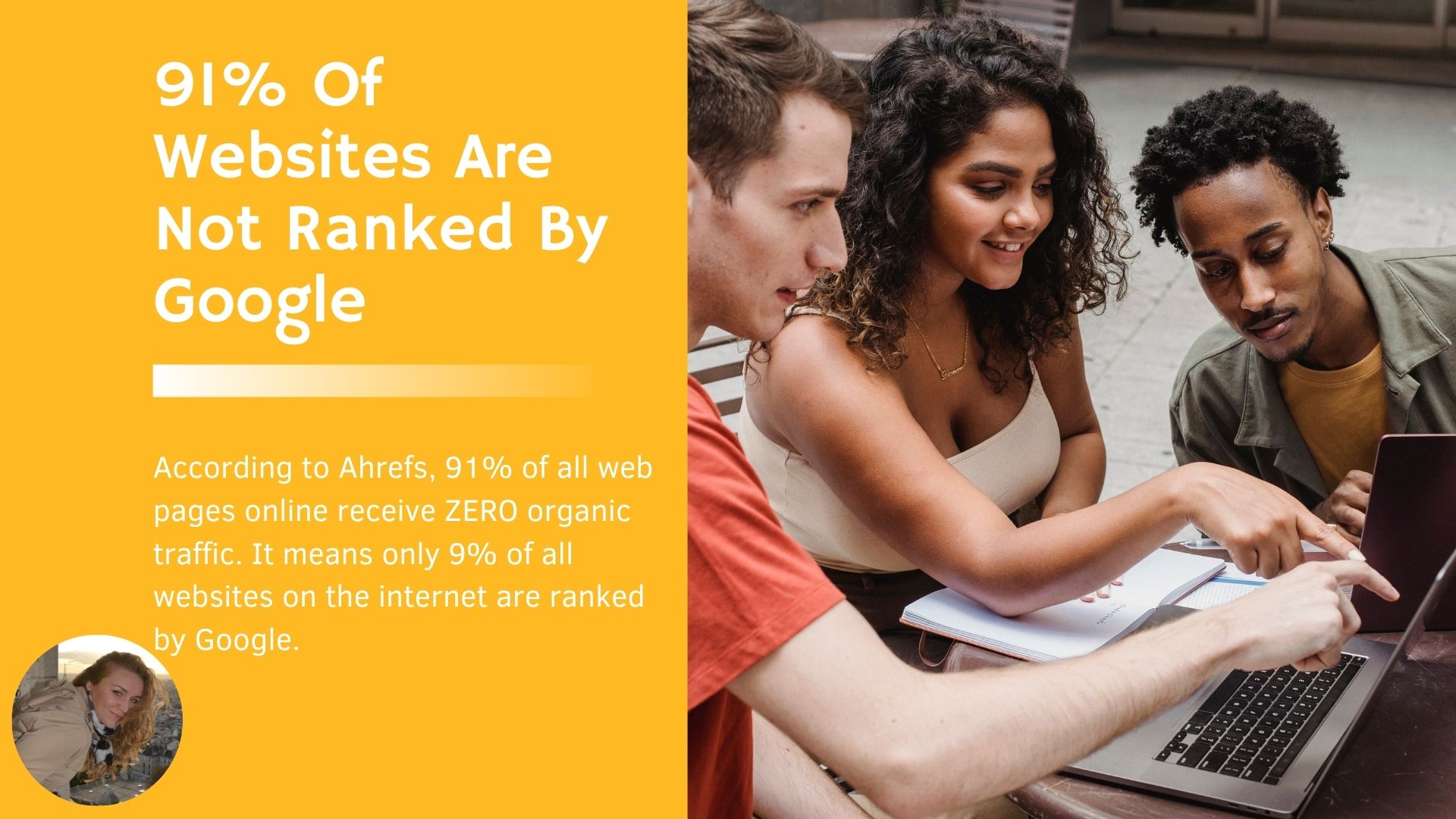91% 📈 of all websites receive ZERO organic traffic online